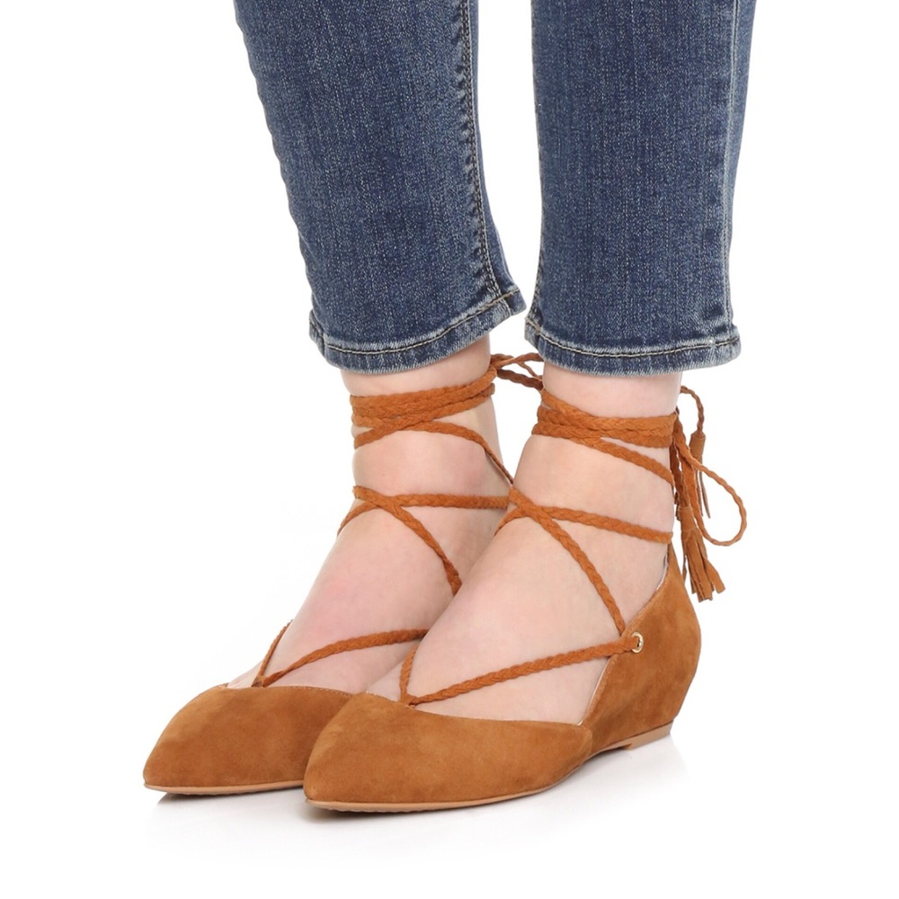 Steve Madden Gemma Suede Lace-Up Flats